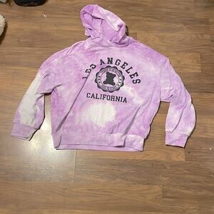 Purple hoodie.